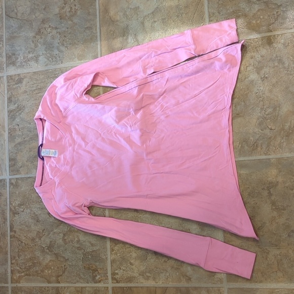 Ivivva Lululemon Athletica Girls Long Sleeve Top Size 12 Light Barbie Sharkbite - Picture 1 of 7